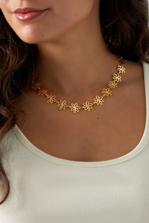 Flower Party Necklace - Silver Color color h5 Picture2